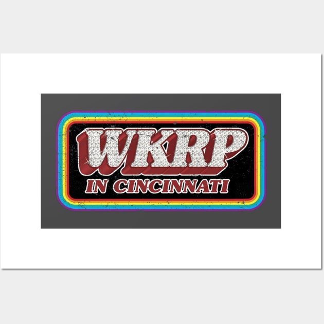 WKRP distressed retro Wall Art by DavidLoblaw